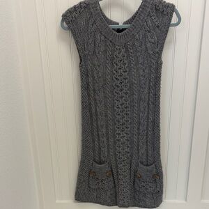 Free People Charcoal Cable Knit Dress